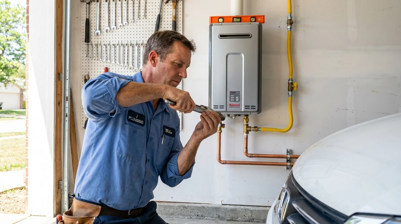 Tankless water heater installation by a Johns Plumbing LLC plumber in Honolulu